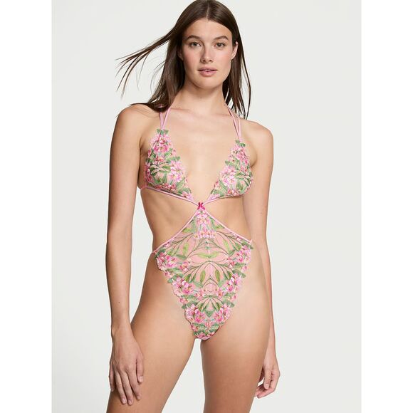 💗👙Victoria's Secret Dream Angels lily embroidery triangle teddy👙💗 - Picture 2 of 8